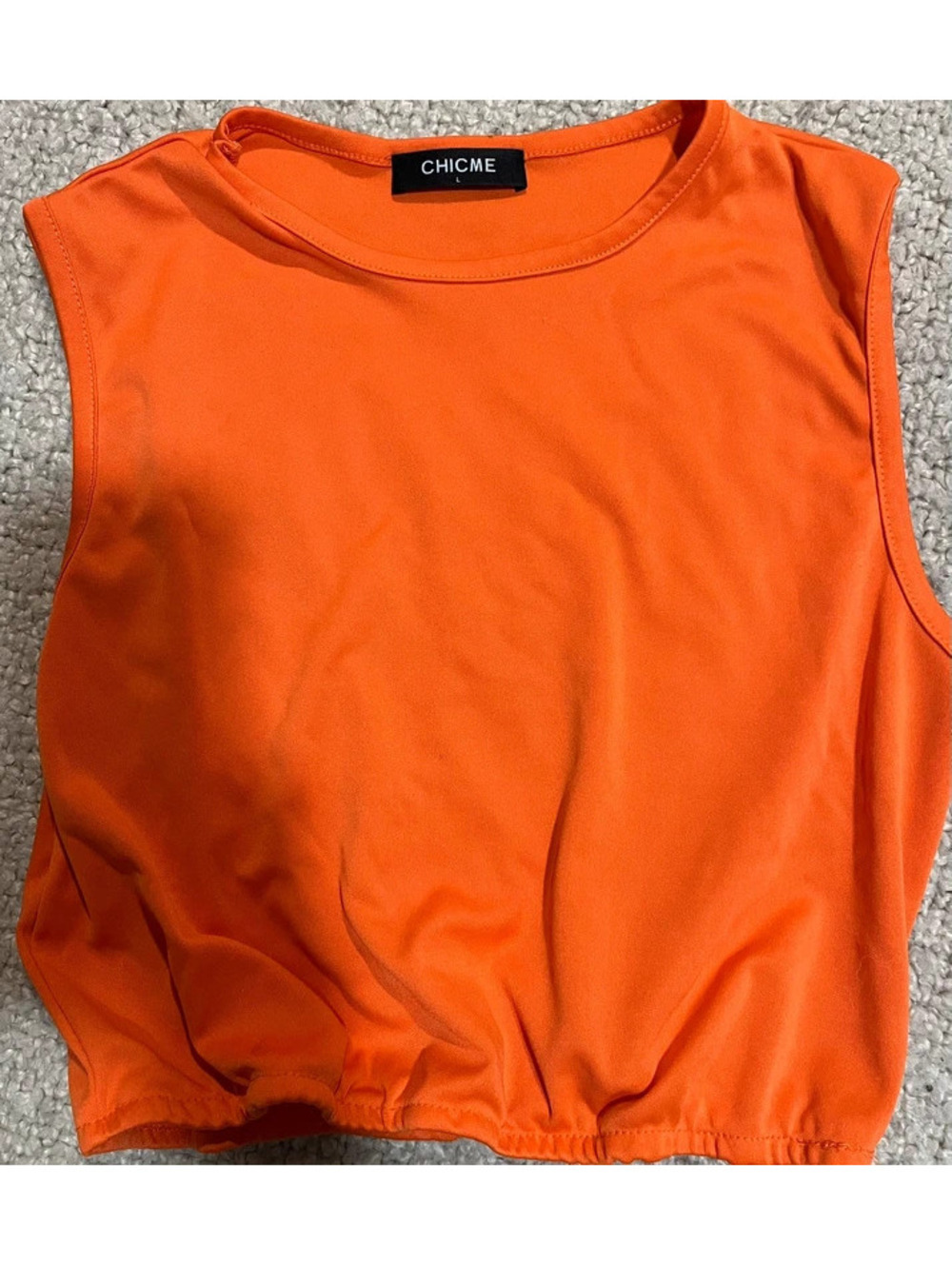 Woman’s Large orange crock top sleeveless